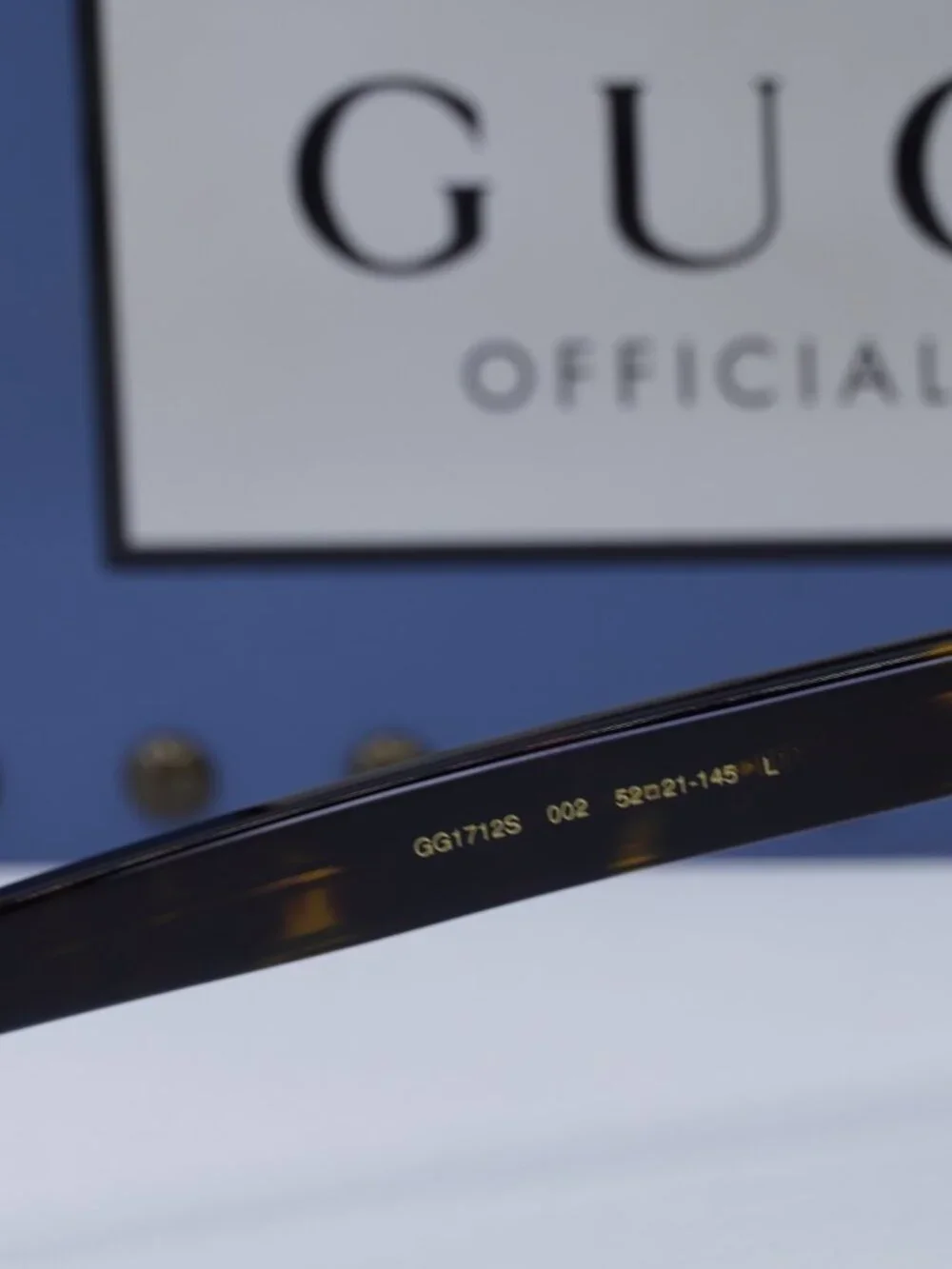 Gucci GG1712S 002 Square Sunglasses - Dark Havana\ Clear/Dark Green Clip-On